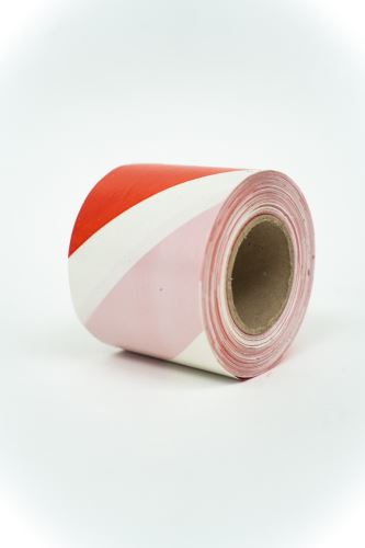 Výstražná červeno-biela páska 75mm x 100m