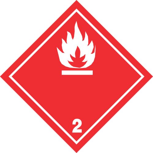 Nálepka ADR "Horľavé plyny 2" symbol biely oheň