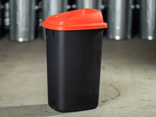 Plastový odpadkový kôš 90 lit - červené veko