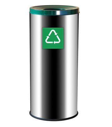 Nerezový odpadkový kôš 45 lit - zelené veko