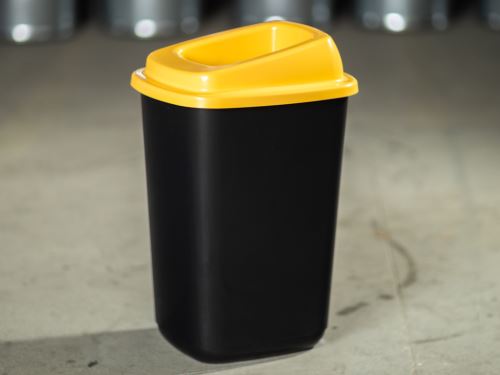 Plastový odpadkový kôš 45 lit - žlté veko