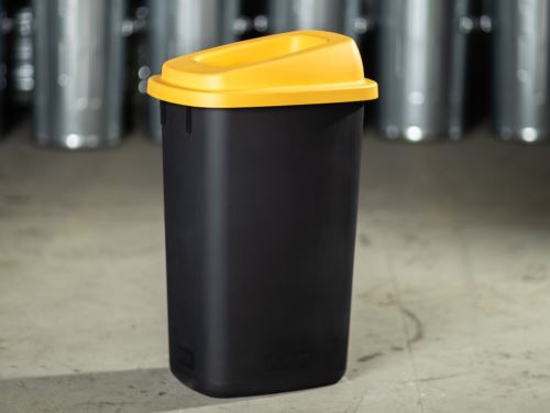 Plastový odpadkový kôš 90 lit - žlté veko