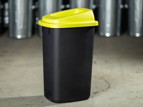 Plastový odpadkový kôš 90 lit - zelené veko