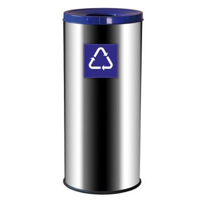 Nerezový odpadkový kôš 45 lit - modré veko